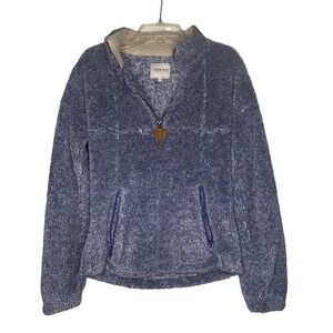 Cherokee Fleece Pullover Blue‎ Sherpa 1/4 Zip Jacket Size Kids 16